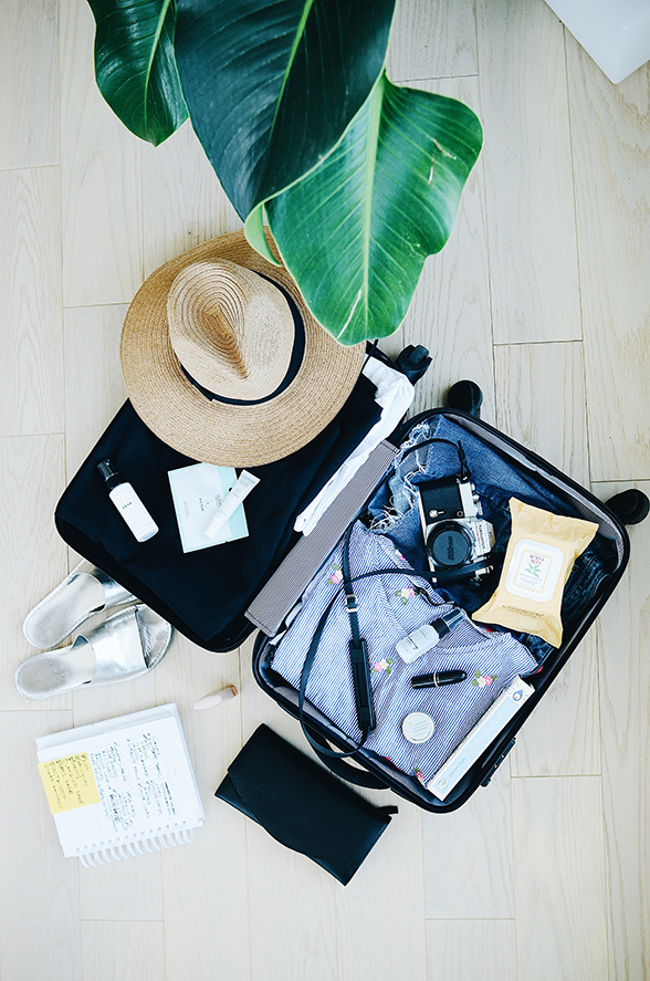 Image of packed items for traveling
